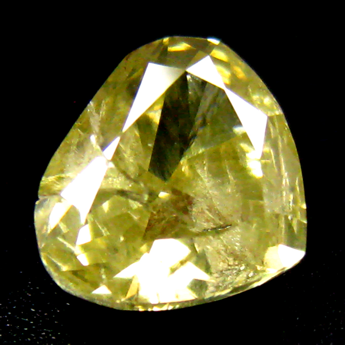 1.23 ct "AIG" CERTIFIED NATURAL FANCY INTENSE GREENISH YELLOW COLOR DIAMOND - 第 1/1 張圖片